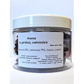 Ananas w gorzkiej czekoladzie 200g