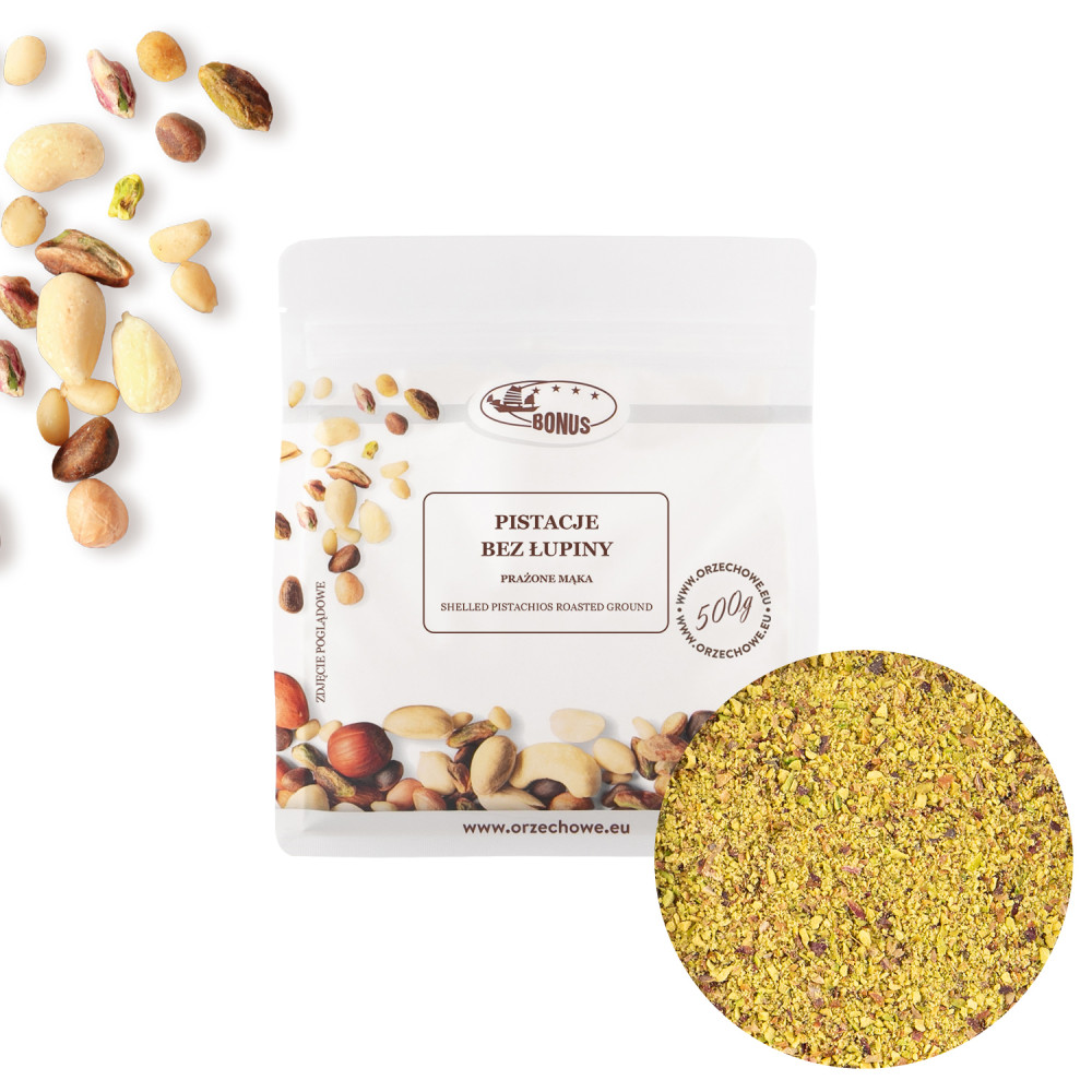 Pistacje bez łupiny prażone mąka