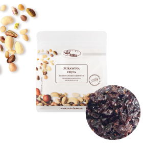 Żurawina cięta słodzona sokiem jabłkowym